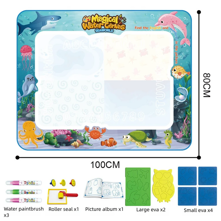 Extra Large Water Doodle Mat Educational Toy Non-Toxic Polyester for Kids 10