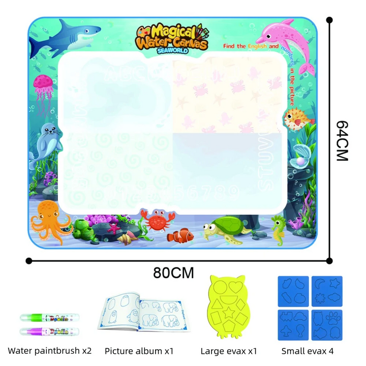 Extra Large Water Doodle Mat Educational Toy Non-Toxic Polyester for Kids 11
