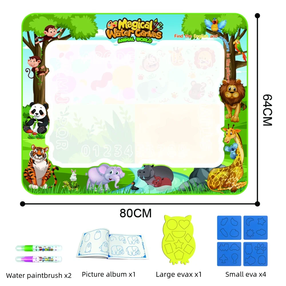 Extra Large Water Doodle Mat Educational Toy Non-Toxic Polyester for Kids 16