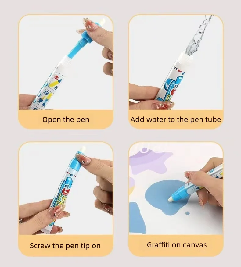 Extra Large Water Doodle Mat Educational Toy Non-Toxic Polyester for Kids 2