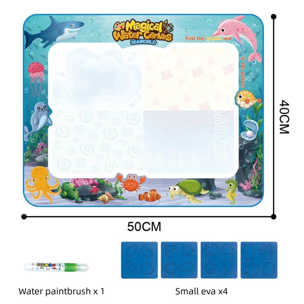 Extra Large Water Doodle Mat Educational Toy Non-Toxic Polyester for Kids 8