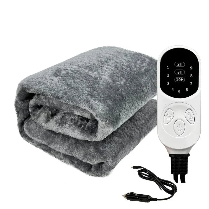 FlameSoft | 12V Heated Car Blanket – Adjustable Warmth & Cozy Travel Comfort 0