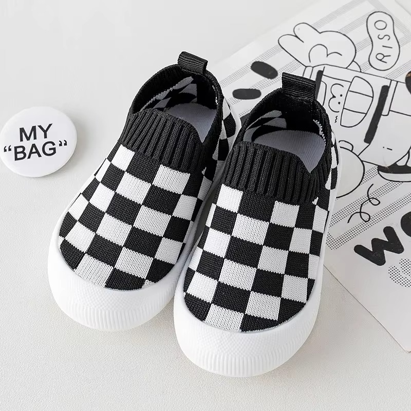 Flexibele Instapschoenen voor Peuters met Antislipzool en Ruitjespatroon - Comfortabele Slip-On Schoenen 7