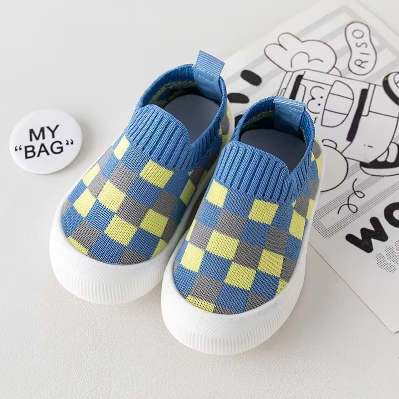 Flexibele Instapschoenen voor Peuters met Antislipzool en Ruitjespatroon - Comfortabele Slip-On Schoenen 8