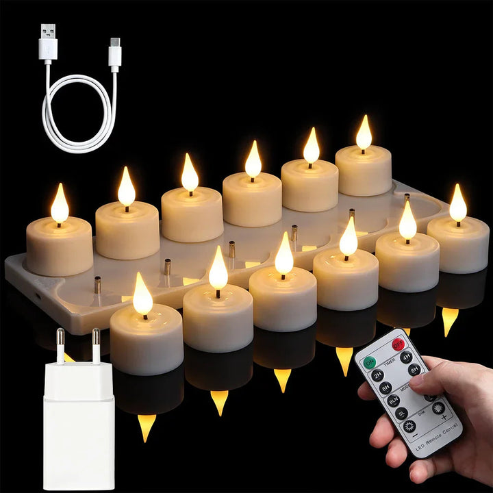 FlickerLuxe - LED Candles with Flickering Effect 0