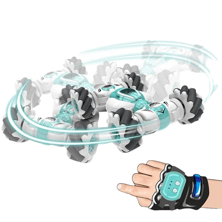 FlipRacer – Remote control stunt car with motion sensor and double-sided trick drive 1