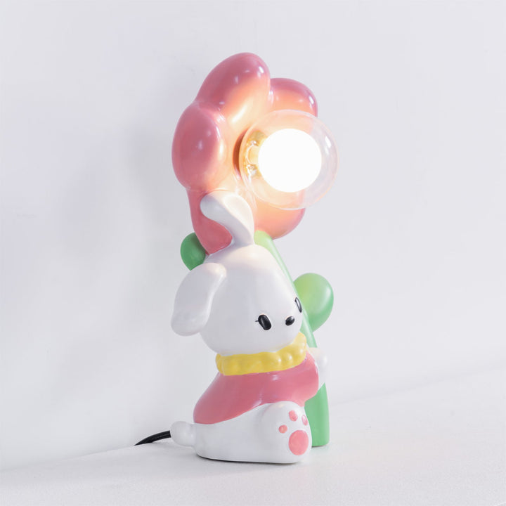 FloraBunny - Table Lamp with Sweet Rabbit and Delicate Flower Design 5
