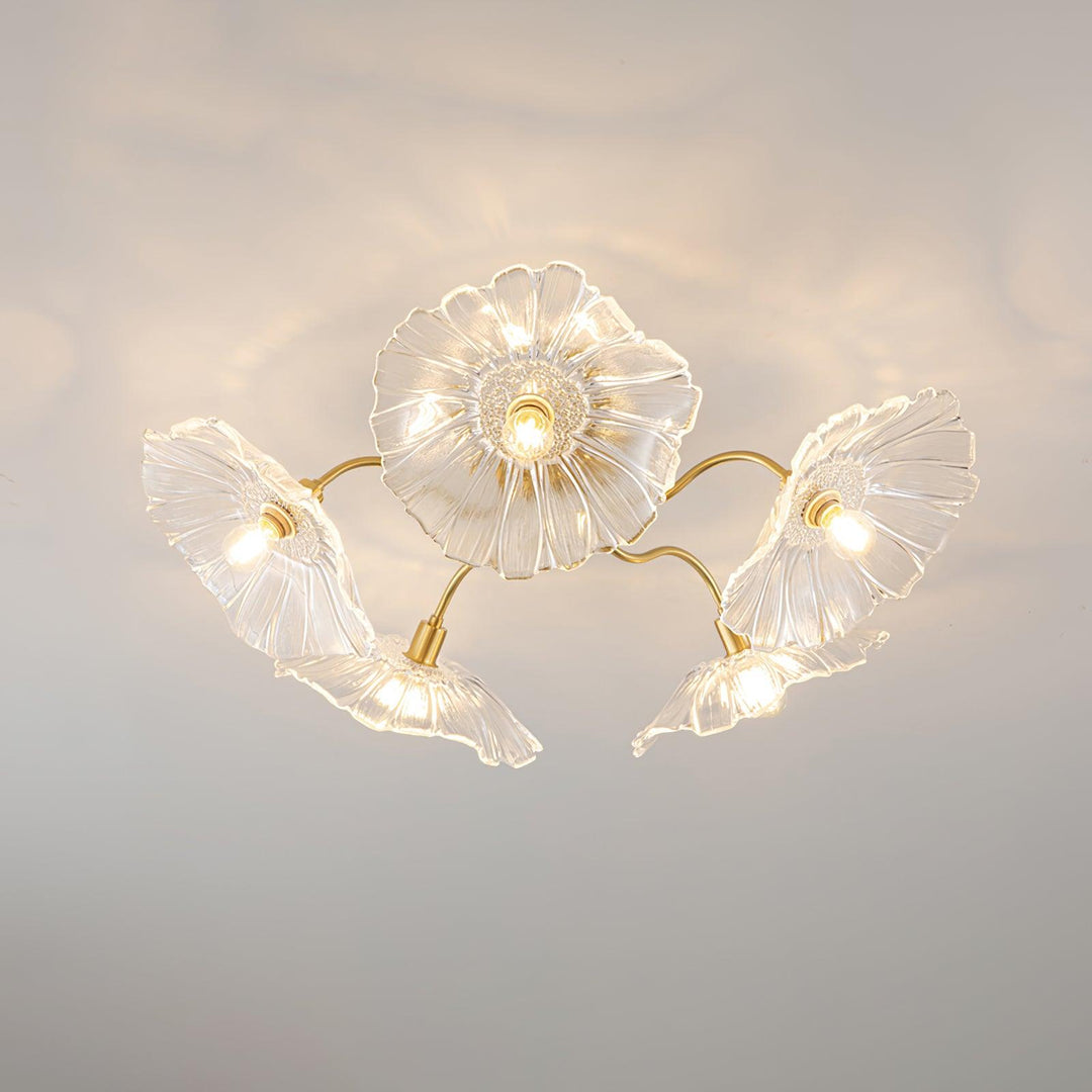 Floralis | Elegant Artistic Glass Ceiling Light Fixture for Warm Ambiance 10