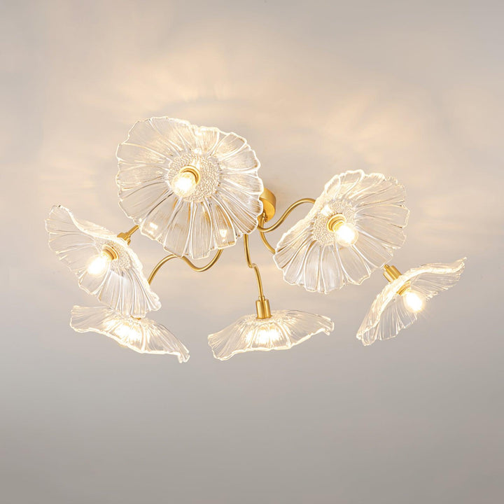 Floralis | Elegant Artistic Glass Ceiling Light Fixture for Warm Ambiance 12