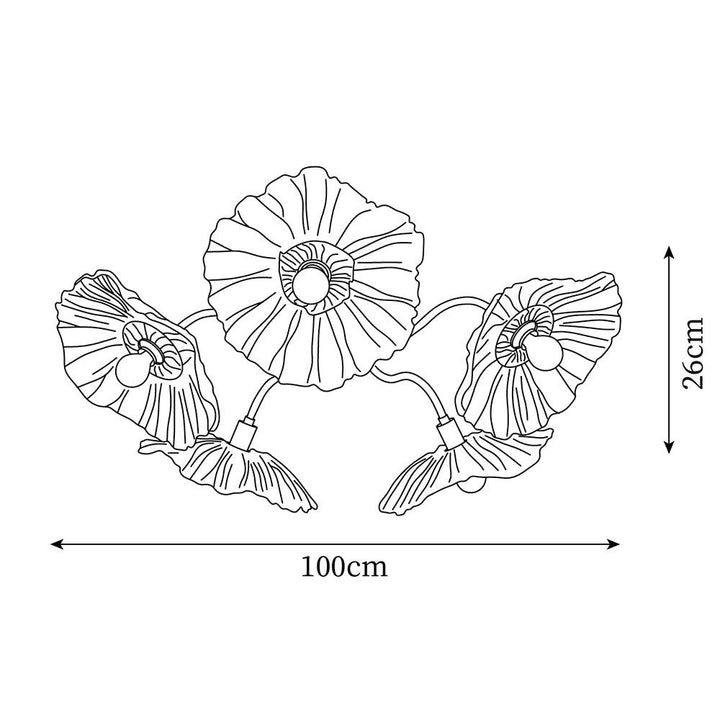 Floralis | Elegant Artistic Glass Ceiling Light Fixture for Warm Ambiance 4