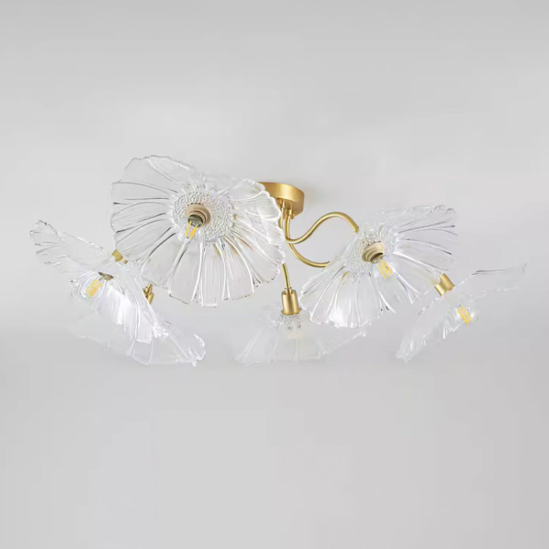 Floralis | Elegant Artistic Glass Ceiling Light Fixture for Warm Ambiance 6