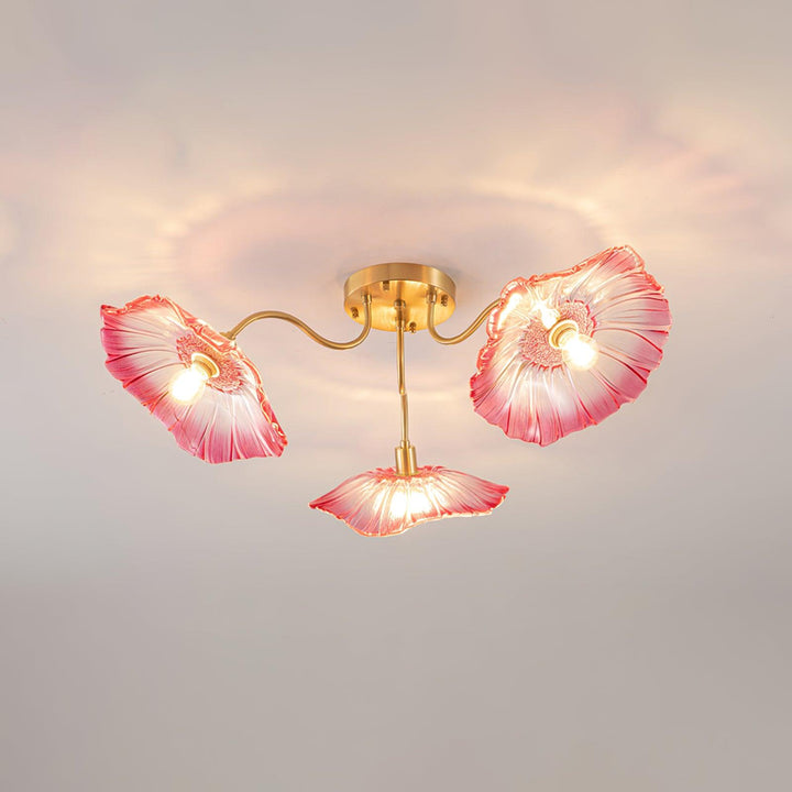 Floralis | Elegant Artistic Glass Ceiling Light Fixture for Warm Ambiance 9