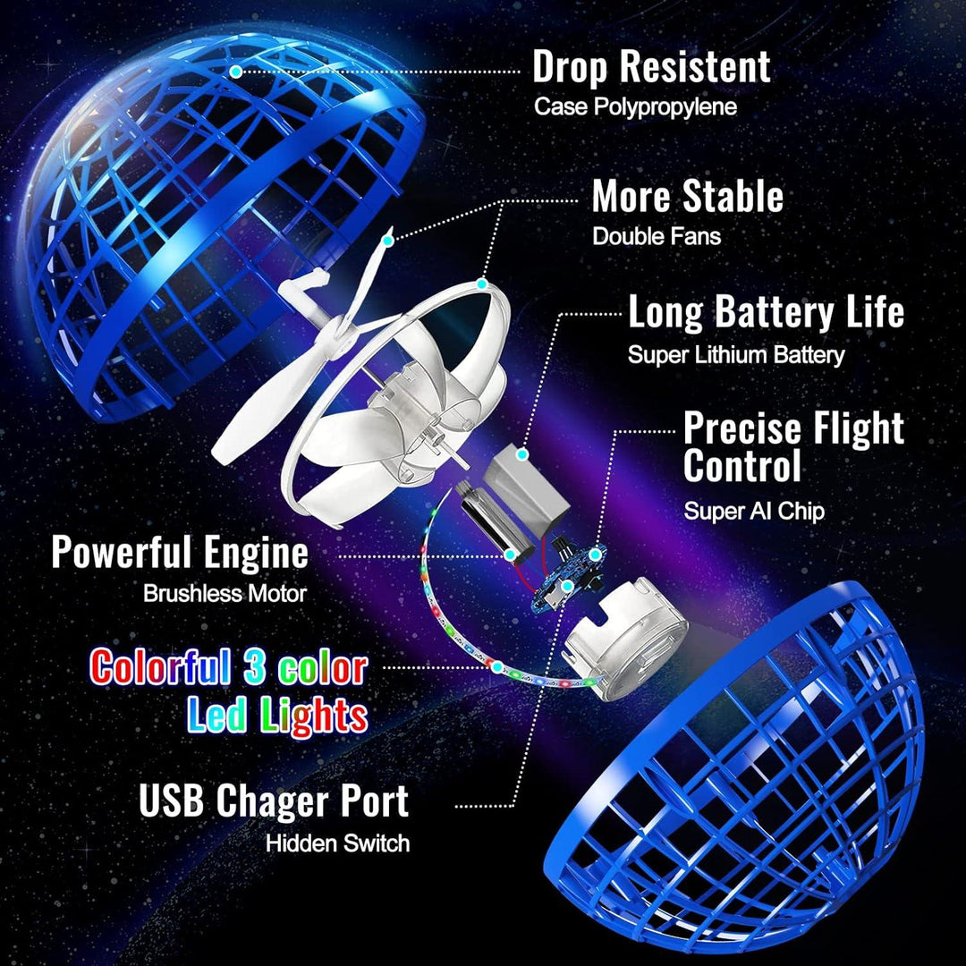Flying Orb Balls - Pro Flying Ball Space Orb Magic Mini Drone UFO Boomerang Ball Boy Girl Toy Gifts 3