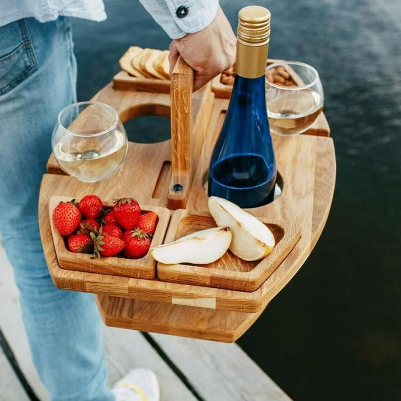 Foldable Wine Table for Outdoor Picnics 3