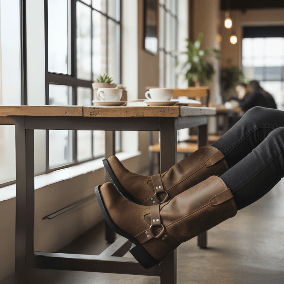 ForgeSteel | Sturdy Waterproof Leather Men's Harness Boots 5