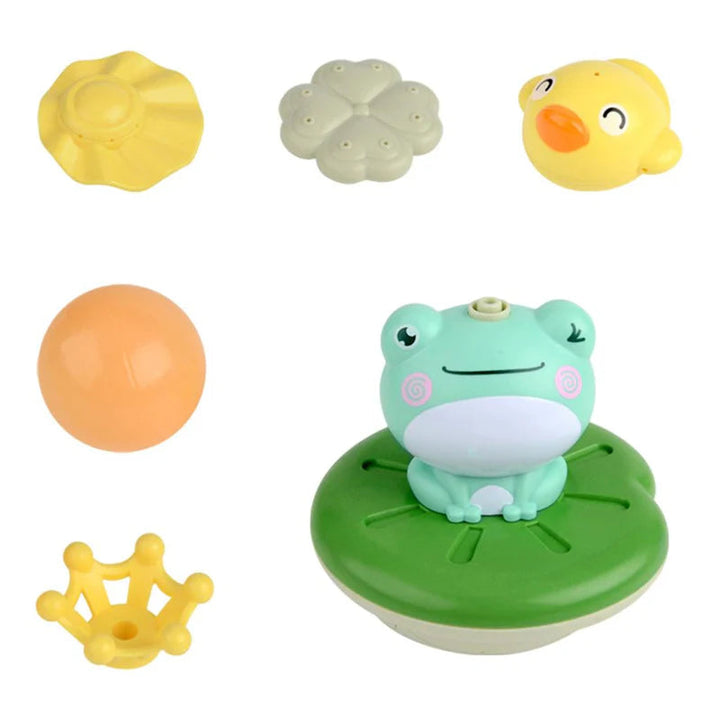 FroggySpray – Frog pool fountain toy with a playful sprinkler and a smiling character look 0