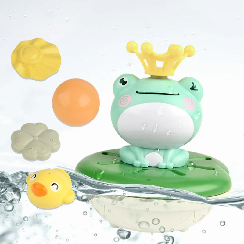 FroggySpray – Frog pool fountain toy with a playful sprinkler and a smiling character look 1