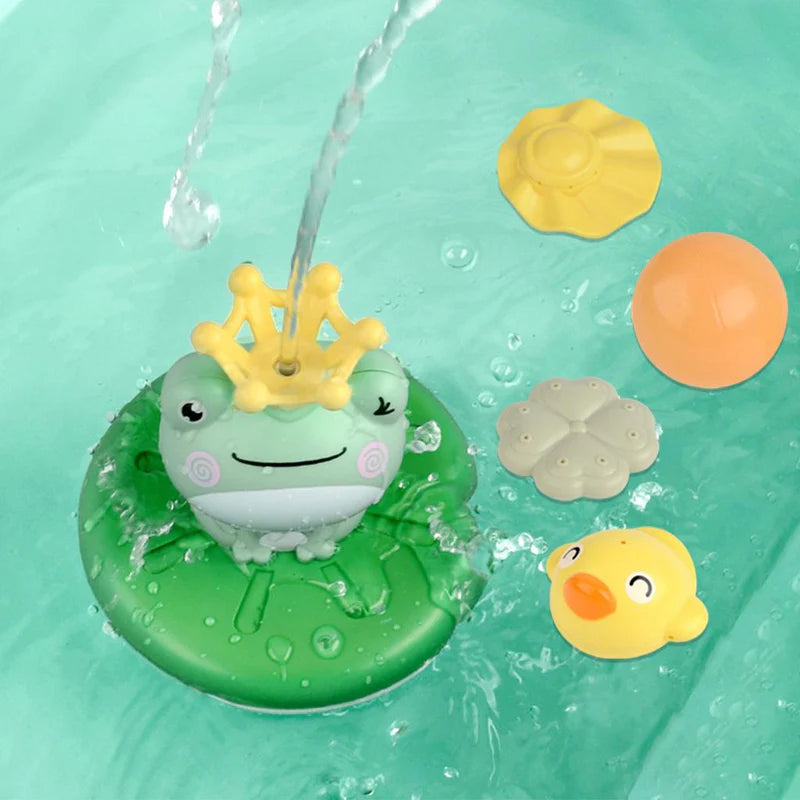FroggySpray – Frog pool fountain toy with a playful sprinkler and a smiling character look 3