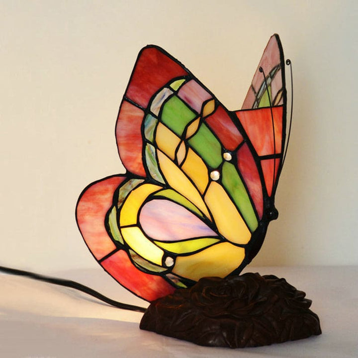 GardenLuxe – Victorian Floral Resin Table Lamp with Butterfly 2