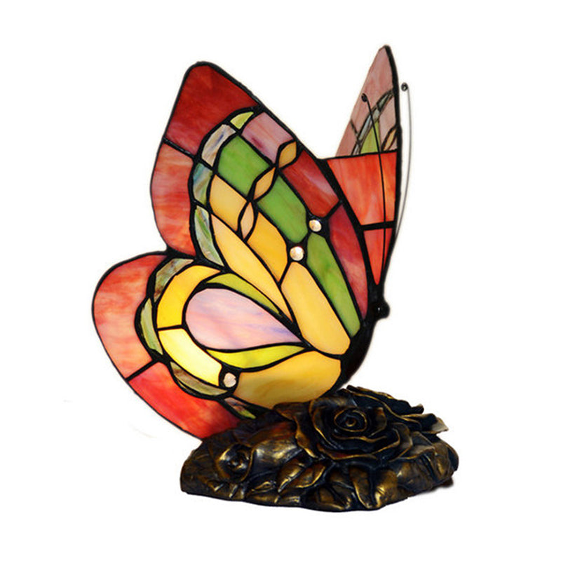 GardenLuxe – Victorian Floral Resin Table Lamp with Butterfly 3