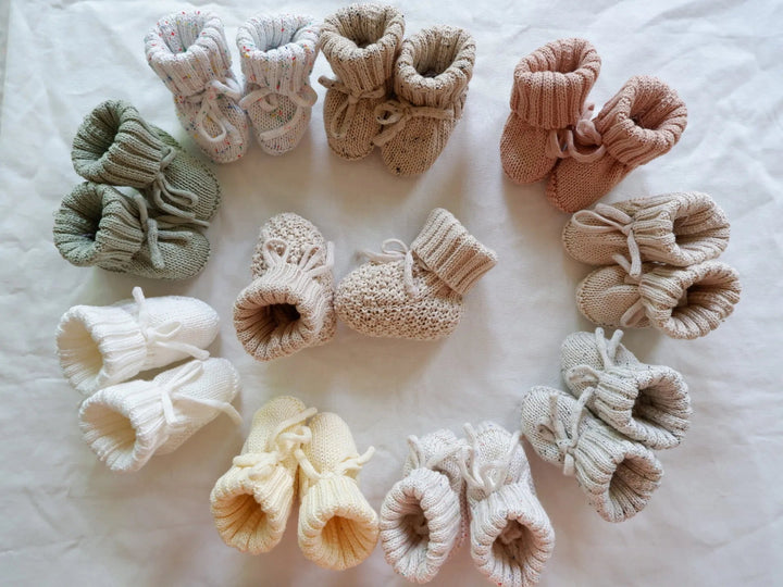 Gebreide Leren Babyslofjes voor Baby's - Warm, Comfortabel en Stijlvol in Diverse Maten 1