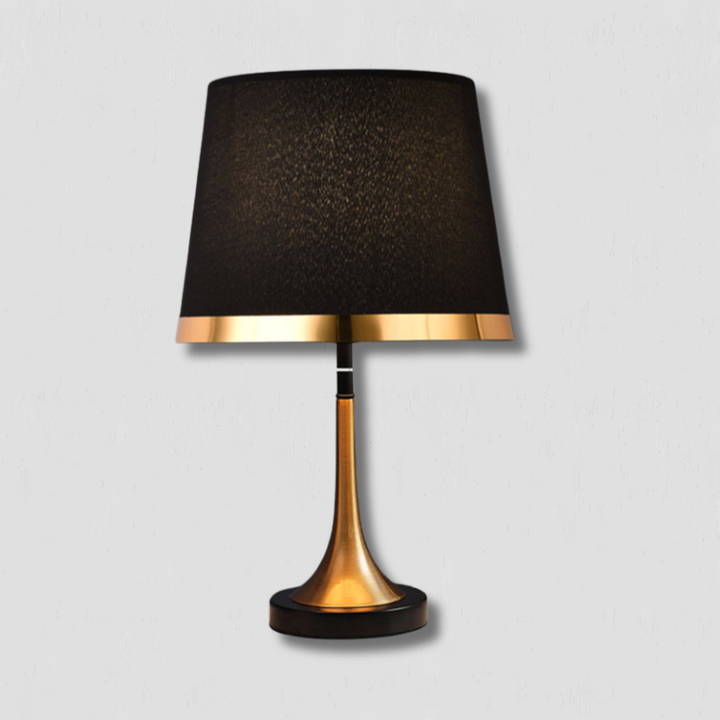 GiltGlow – Elegant Gold and Black Retro Table Lamp 0