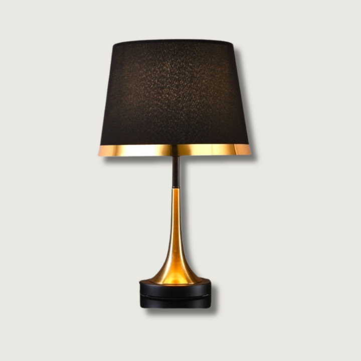 GiltGlow – Elegant Gold and Black Retro Table Lamp 1