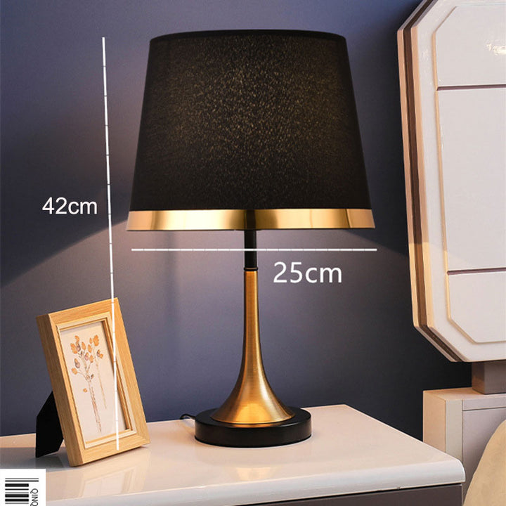 GiltGlow – Elegant Gold and Black Retro Table Lamp 5