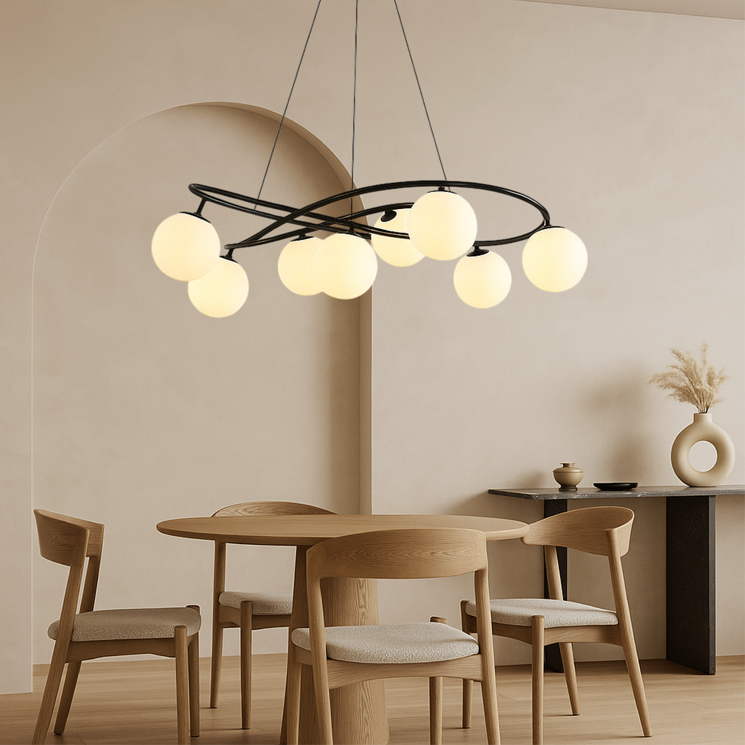 Gilvyn | Retro Black Chandelier in Modern Scandinavian Style 0
