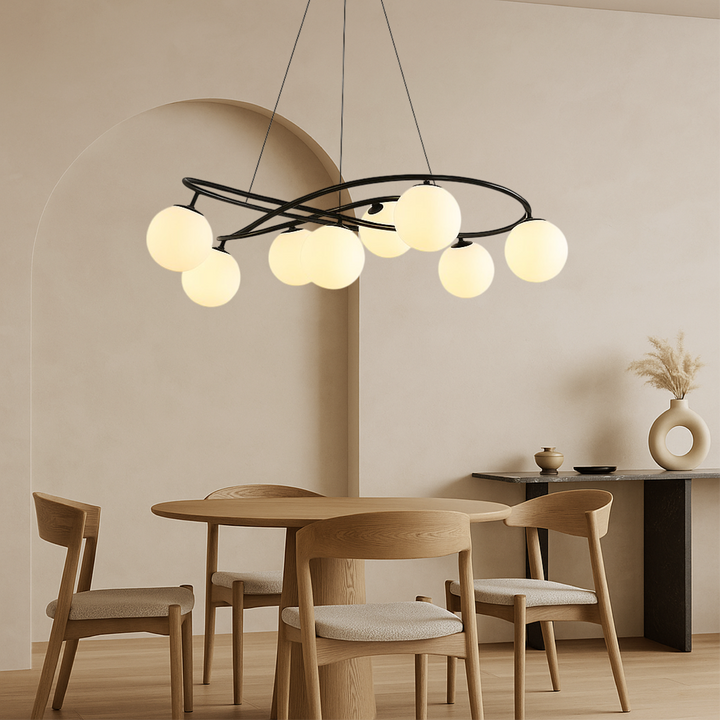Gilvyn | Retro Black Chandelier in Modern Scandinavian Style 0