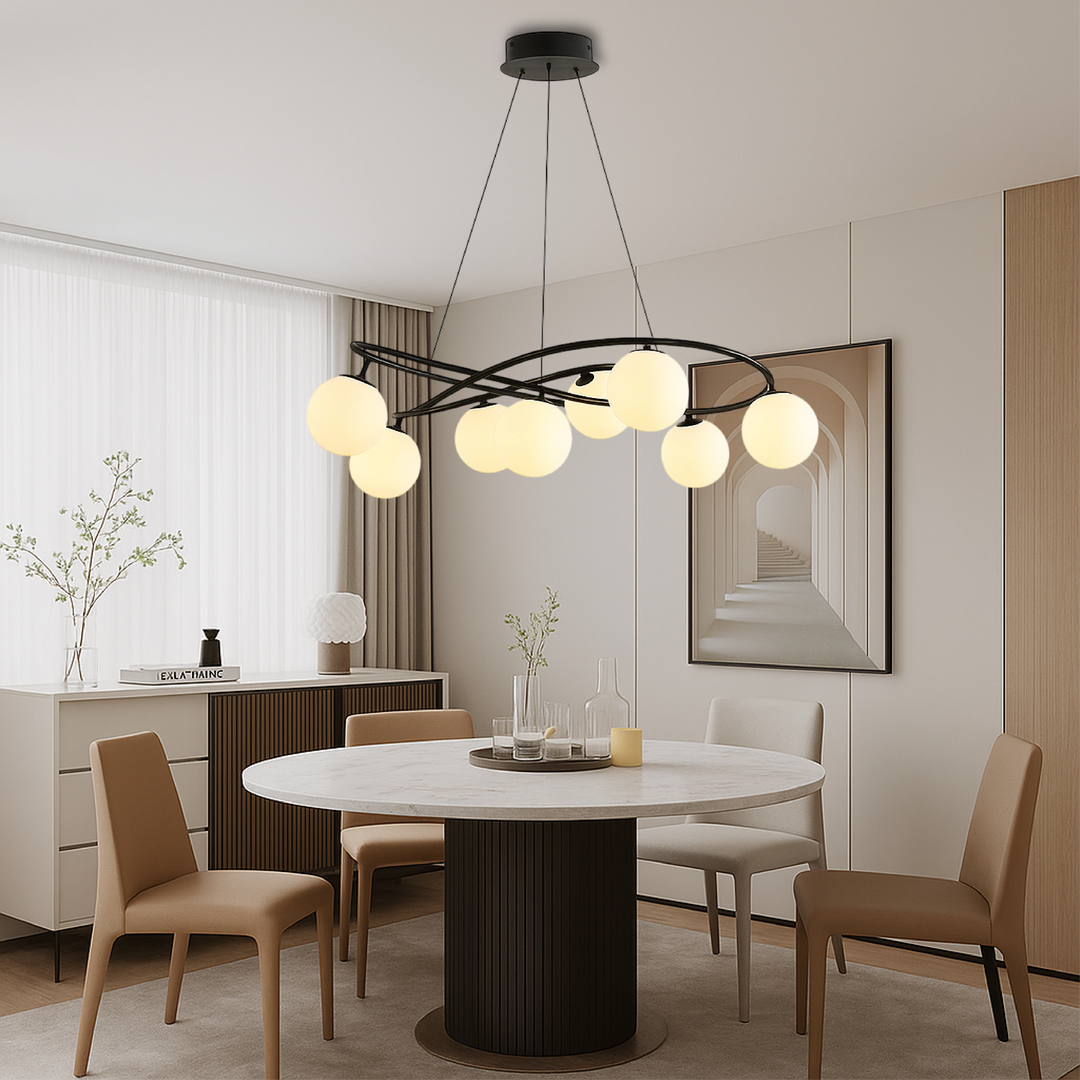Gilvyn | Retro Black Chandelier in Modern Scandinavian Style 2