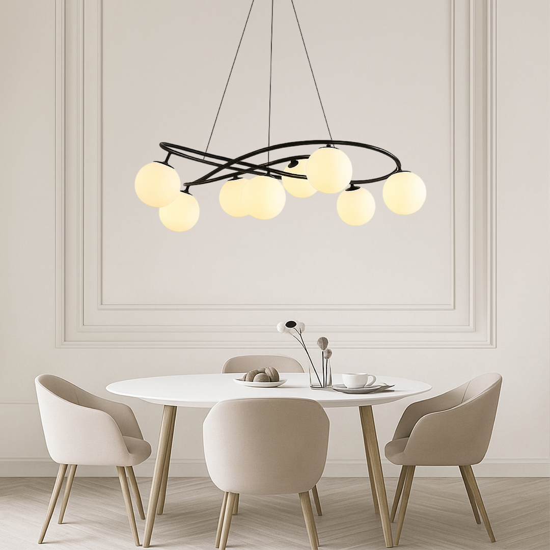 Gilvyn | Retro Black Chandelier in Modern Scandinavian Style 3
