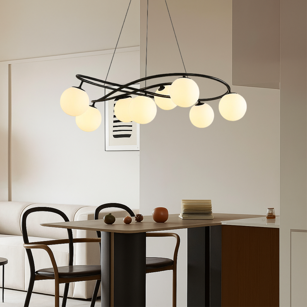 Gilvyn | Retro Black Chandelier in Modern Scandinavian Style 4