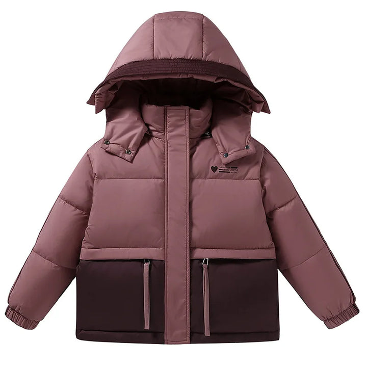 Girls’ Puffer Jacket Hooded Duck Down Gradient Insulated Coat Ages 5-12 5