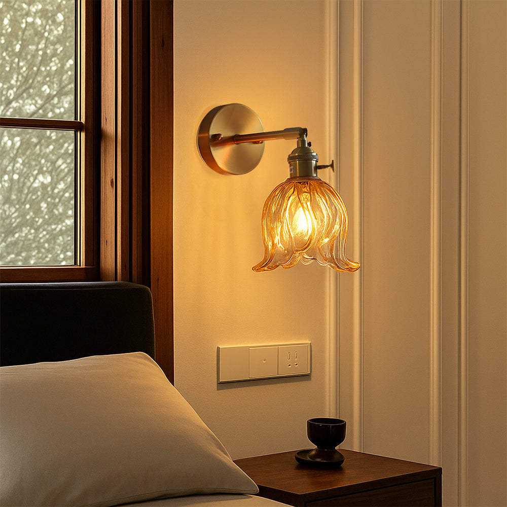 Glassora | Sleek Minimalist Flower Wall Lamp 0