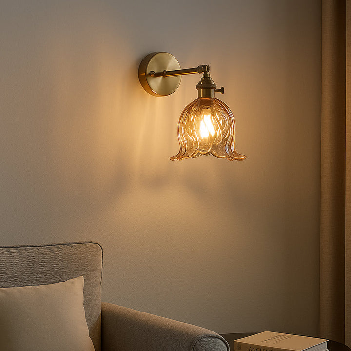 Glassora | Sleek Minimalist Flower Wall Lamp 2