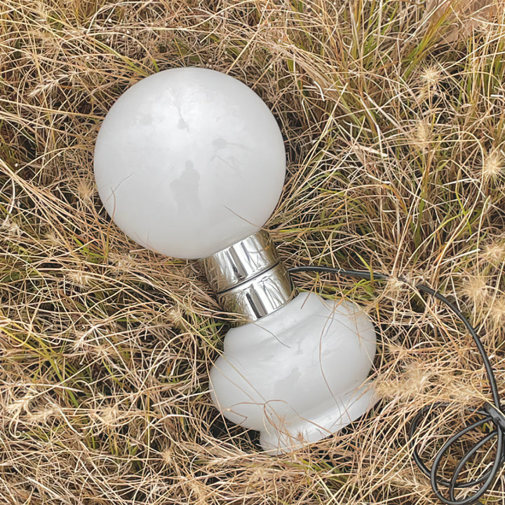 GlobeLume – Sleek White Glass Lamp Design 7