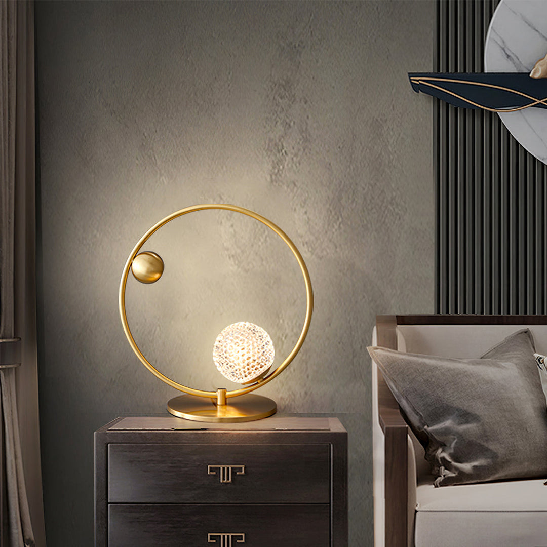 GlobeLume – Stylish Table Lamp with Circular Glass Diffusers 0
