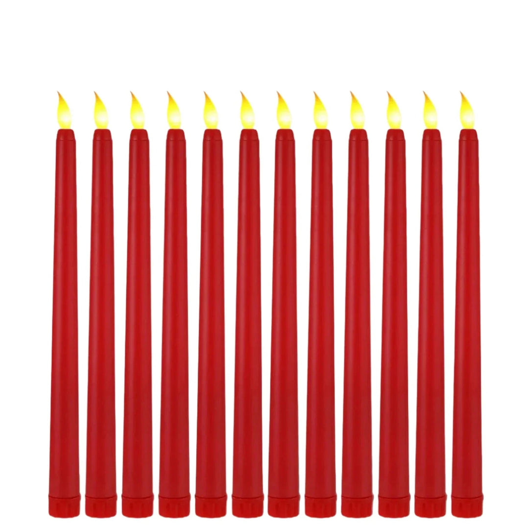 GloomLight - LED Black Taper Candles for Halloween and Weddings 10