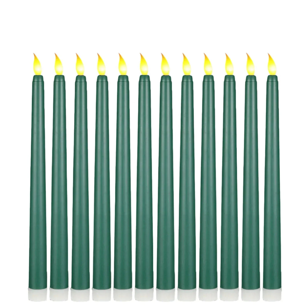 GloomLight - LED Black Taper Candles for Halloween and Weddings 11