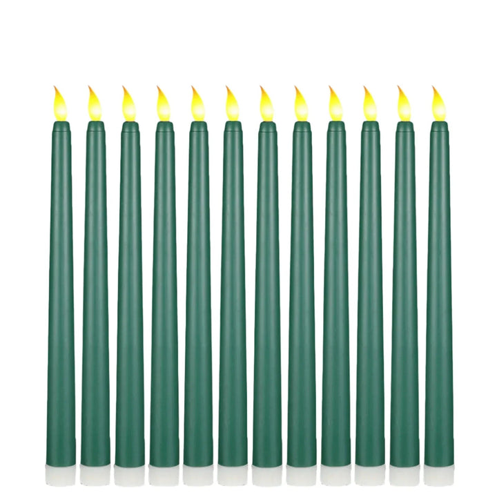 GloomLight - LED Black Taper Candles for Halloween and Weddings 11