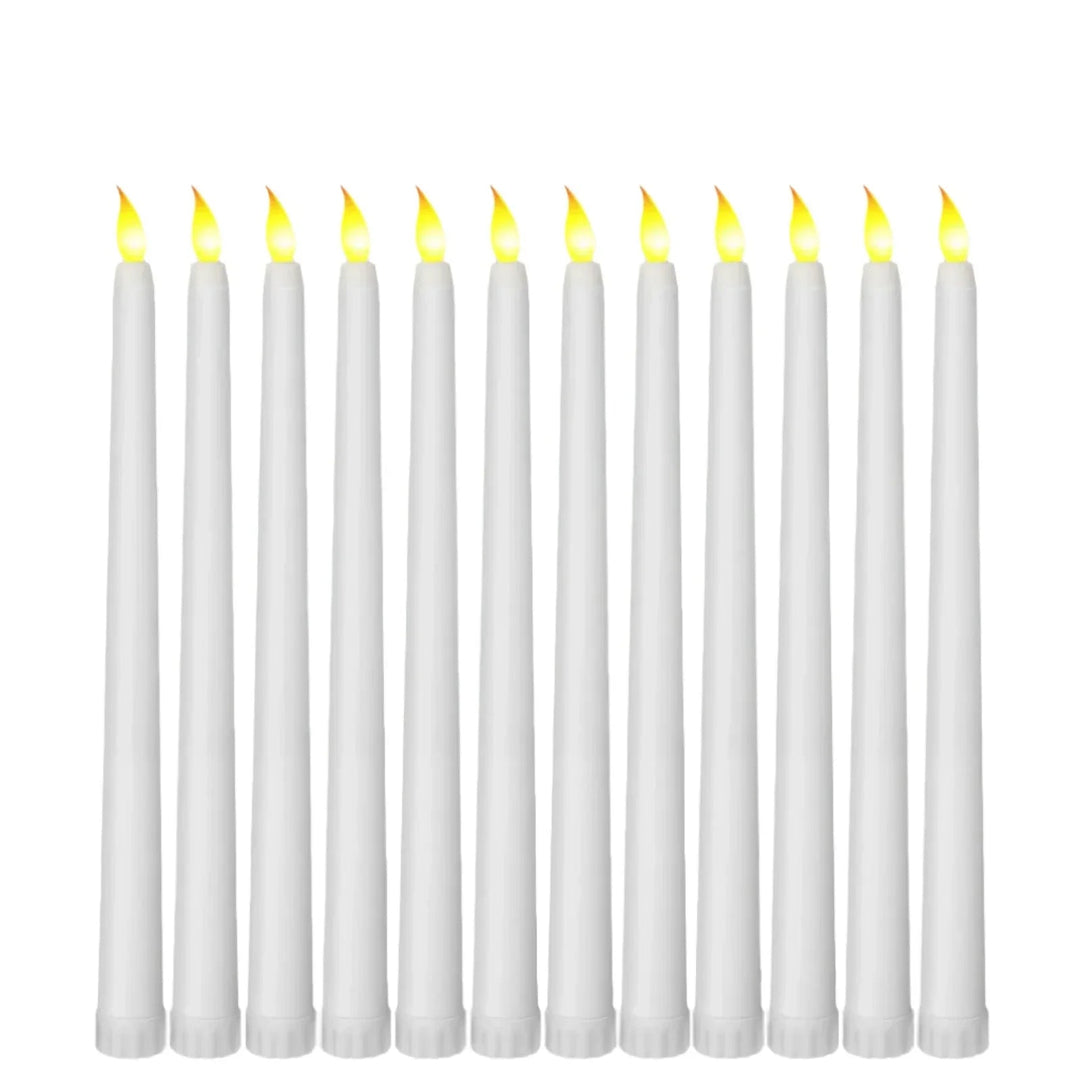 GloomLight - LED Black Taper Candles for Halloween and Weddings 8