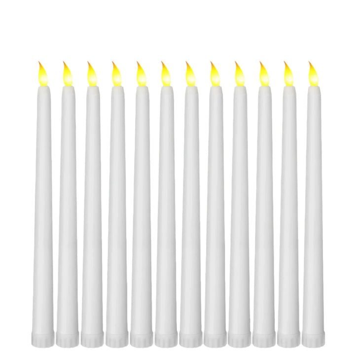 GloomLight - LED Black Taper Candles for Halloween and Weddings 8