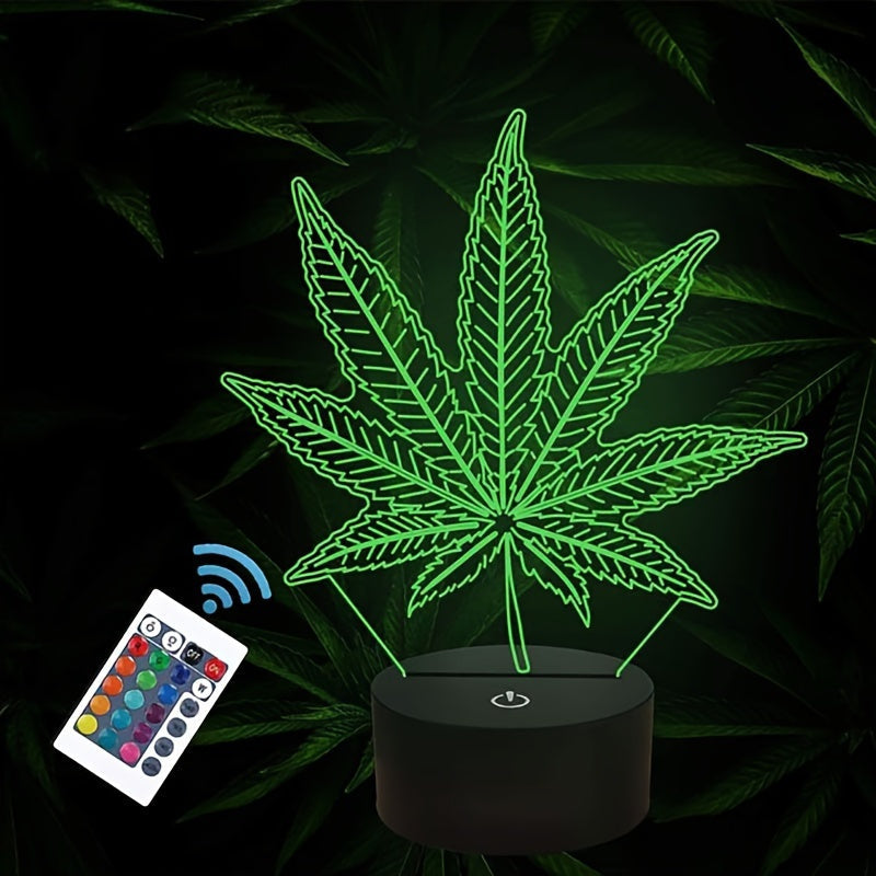 GlowBud - 3D Hemp Leaf Lamp 1