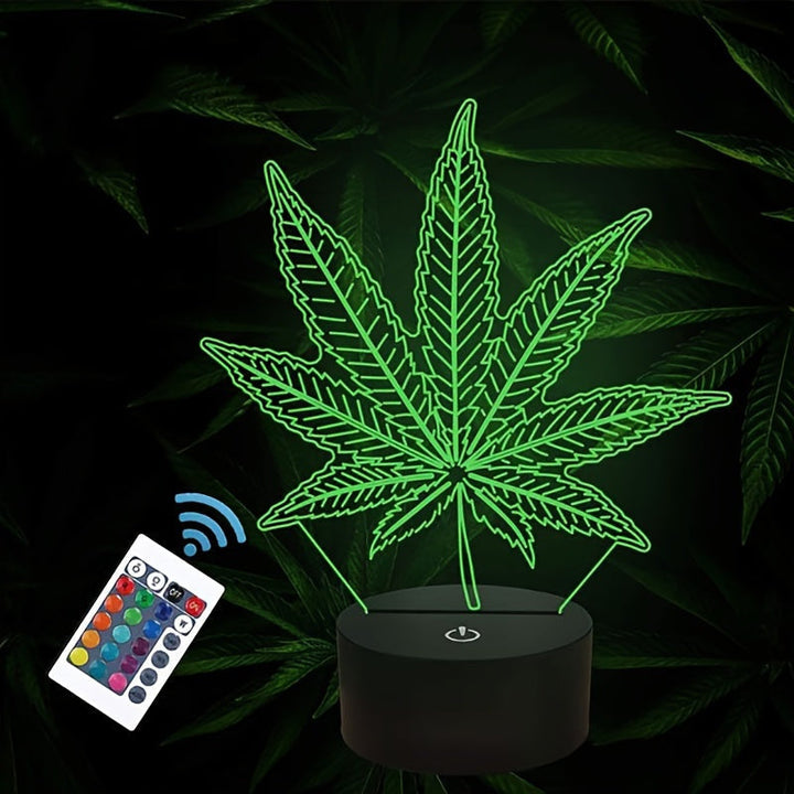 GlowBud - 3D Hemp Leaf Lamp 1