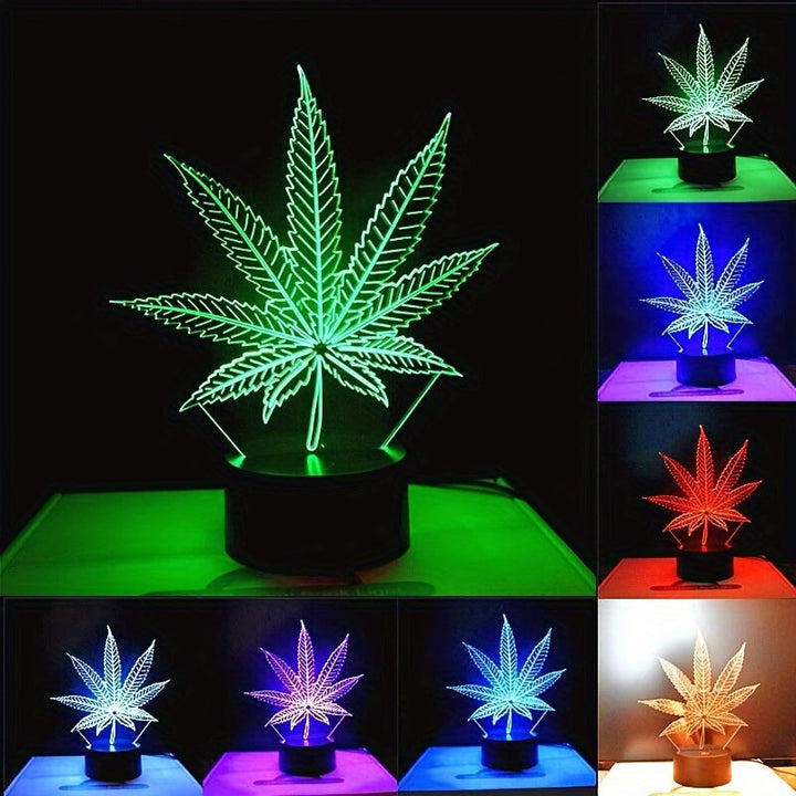 GlowBud - 3D Hemp Leaf Lamp 2