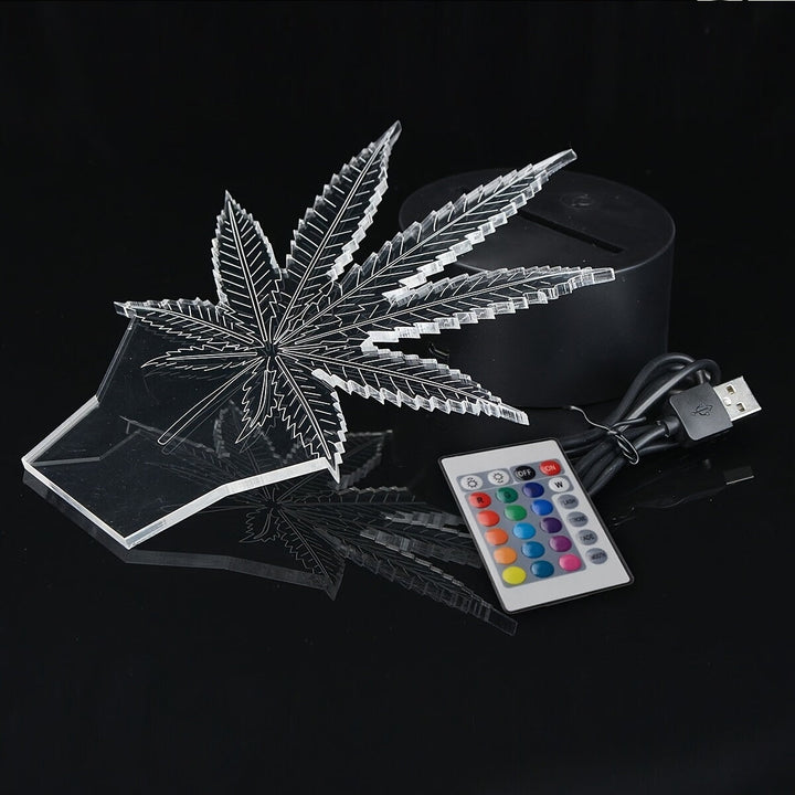 GlowBud - 3D Hemp Leaf Lamp 3
