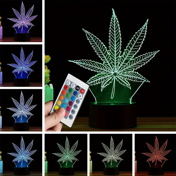 GlowBud - 3D Hemp Leaf Lamp 5
