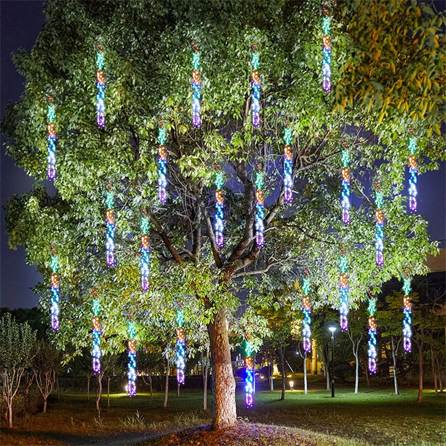 GlowCascade – Hanging LED String Lights for Garden and Patio Decor 3