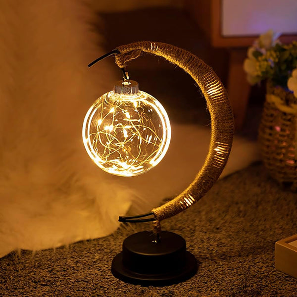 GlowLuna - Warm Glass Lunar Lamp 1